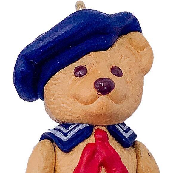 1999 Hallmark Keepsake Teddy-Bear Style #3 Miniature Christmas Ornament in Box - Picture 1 of 5